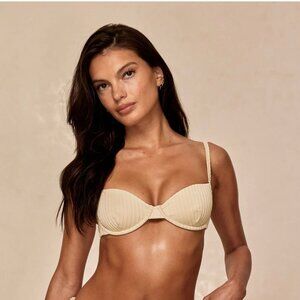 Monday Swimwear Capri Top - Vanilla Matte Rib